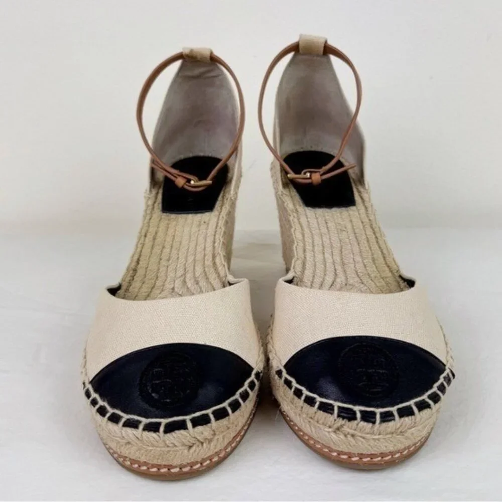 Tory Burch Color-Block Espadrille Wedges